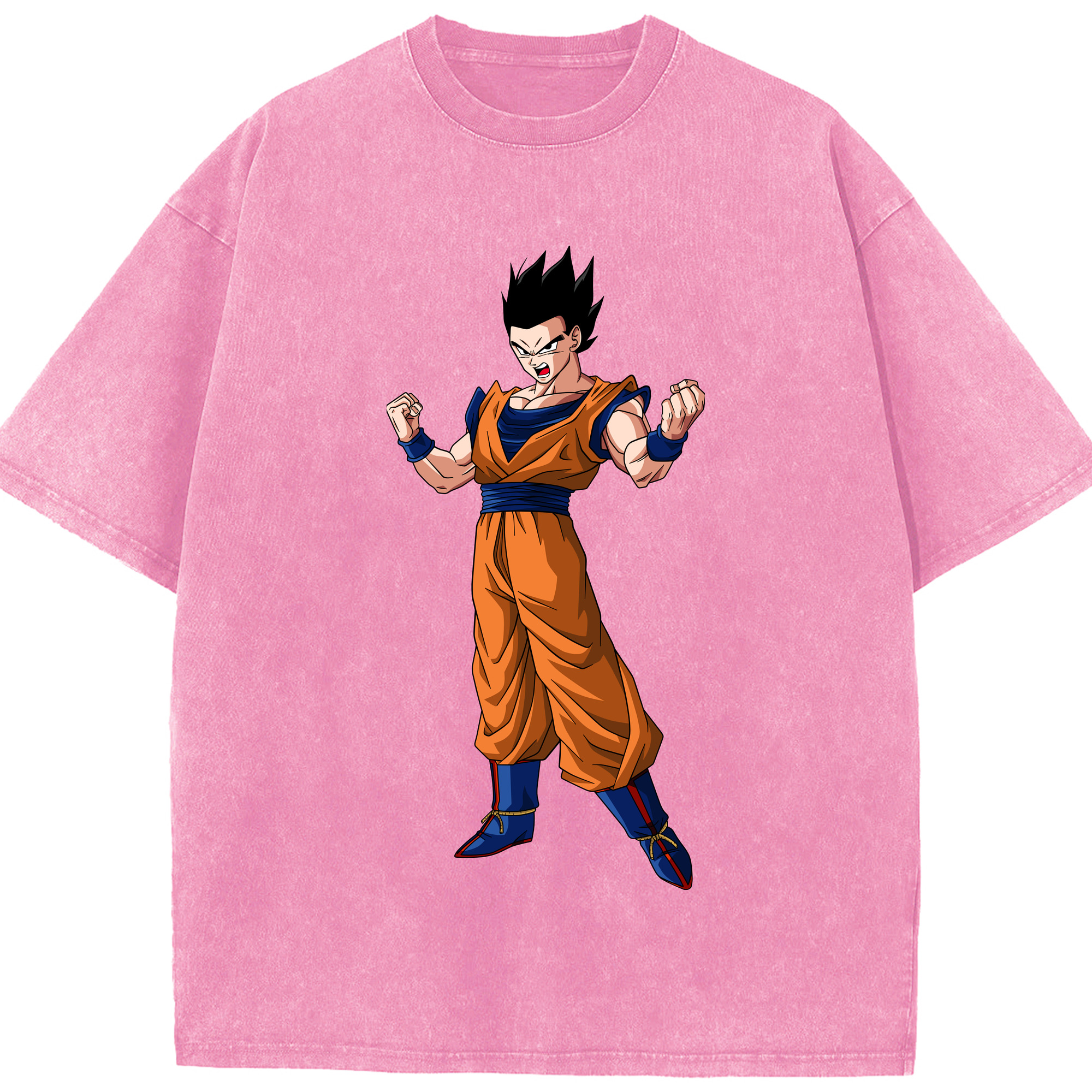 （画像用） ドラゴンボール 孫 悟飯（そんごはん）DRAGON BALL Son Gohan 綿100% ヴィンテージ風 半袖Tシャツ（フロントプリント）